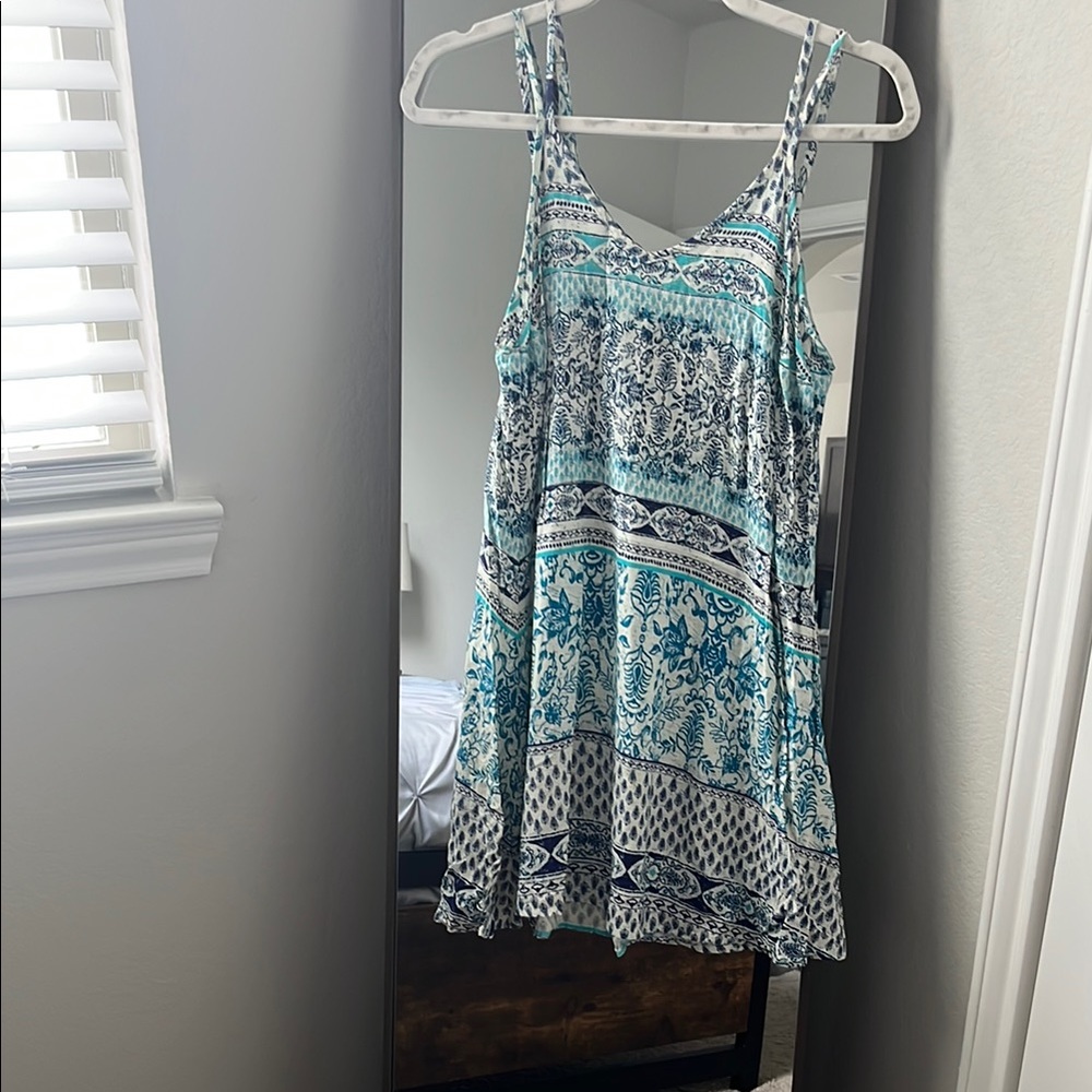 Blue and White Patterned Sundress